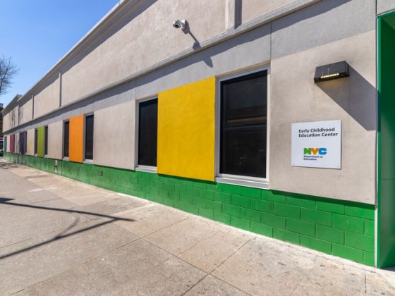 A sidewalk view of the 3K Center at Flatbush Avenue preschool exterior.