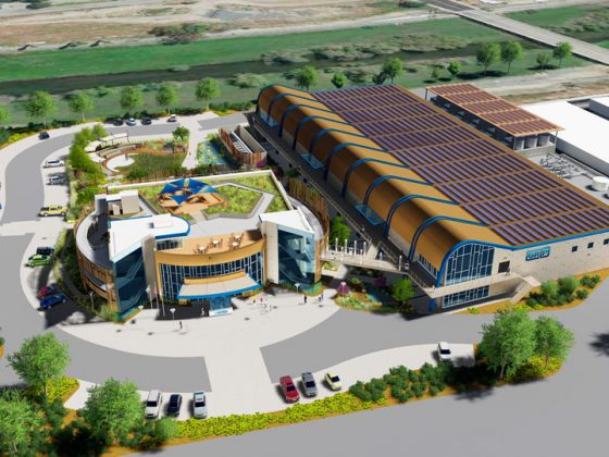 Rendering shows the Albert Robles Center for Water Recycling in Pico Rivera.