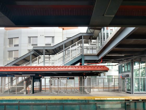 Livonia Avenue train station platform.