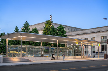 SEPTA 30th Street Station exterior with new glass headhouse, canopy, and improved accessibility.